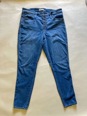 Madewell Roadtripper High Rise Skinny Button Fly Jeans 33T